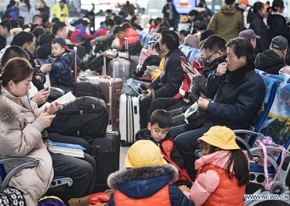 Xi'an North Railway Station Witnesses Travel Rush During Sp